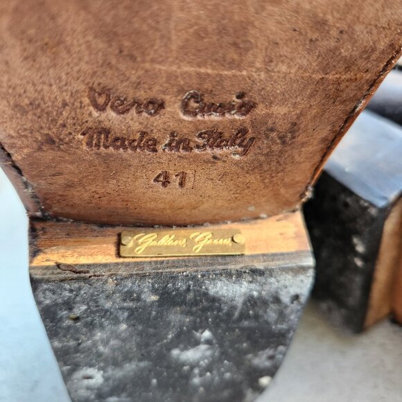 Y2K Golden Goose Distressed Leather Western Boots – Sz 10 US 🇮🇹 - Picture 7 of 16